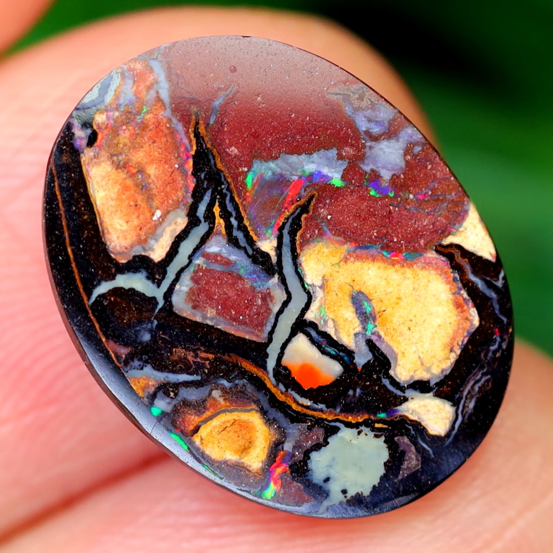 4.77Ct Koroit Boulder Opal Polished - Australian Opal - Oval Cabochon: Ksmith Jewels Global Welcome to our auction house, today auction brought to you by Ksmith Jewels Global based in Penang, Malaysia specialize in all kinds of opal and color gemstone both in manufacturi
