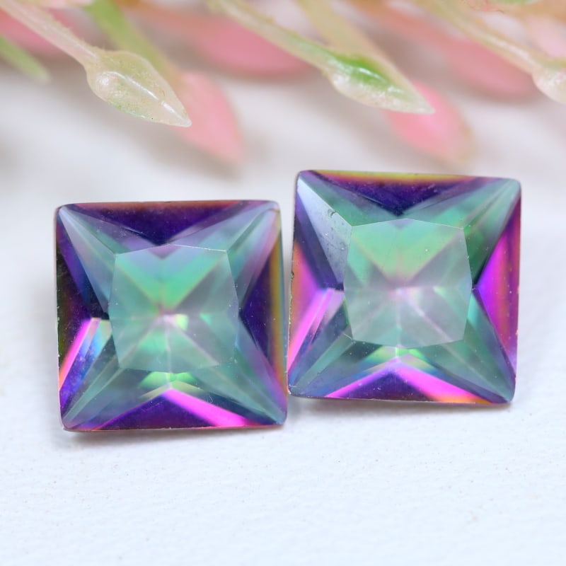 Mystics Topaz 3.70Ct Natural Mystics Topaz Faceted Cut Pair: Ksmith Jewels Global Welcome to our auction house, today auction brought to you by Ksmith Jewels Global based in Penang, Malaysia specialize in all kinds of opal and color gemstone both in manufacturi