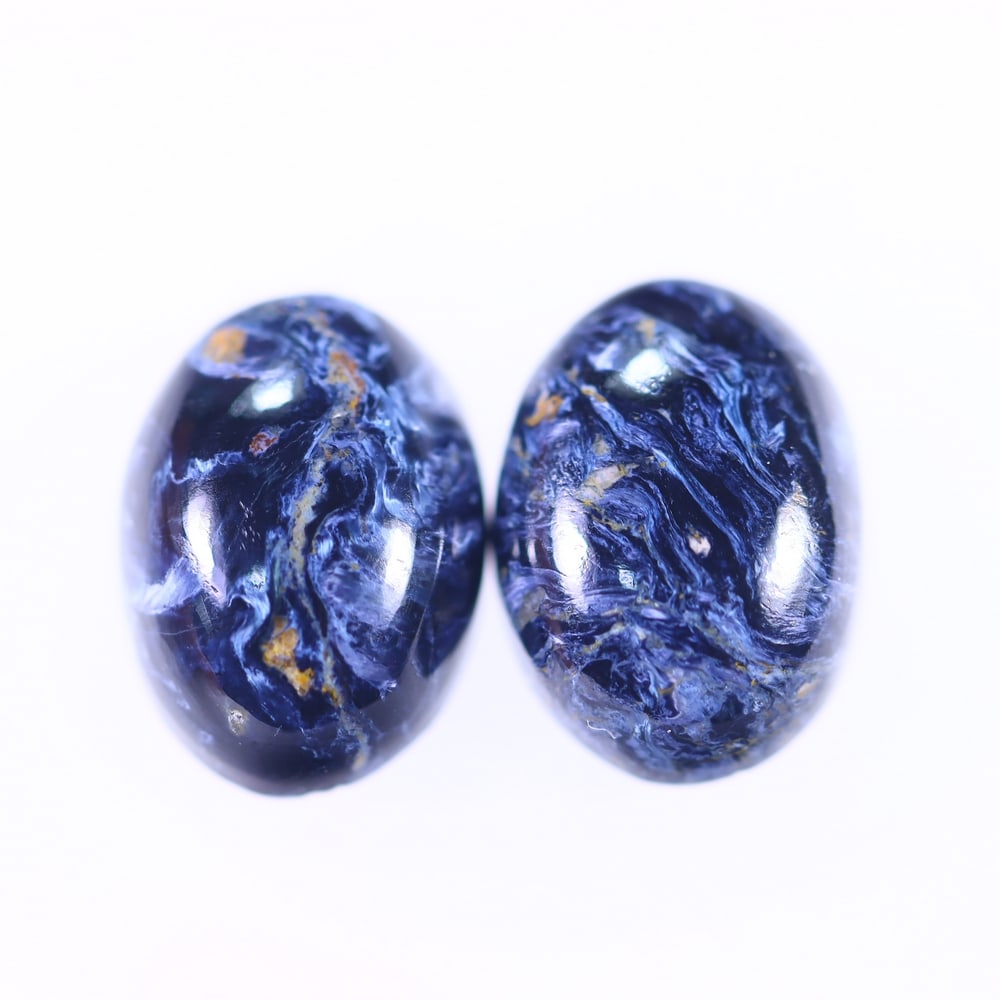 12.35Ct Pietersite Cabochon Pair - Gemstone Crystal - Oval Cabochon: Ksmith Jewels Global Welcome to our auction house, today auction brought to you by Ksmith Jewels Global based in Penang, Malaysia specialize in all kinds of opal and color gemstone both in manufacturi