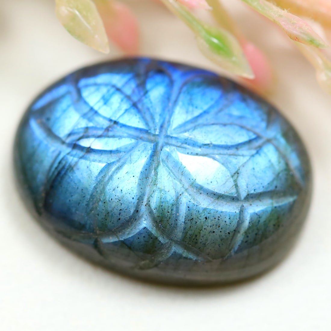 12.87Ct Natural Labradorite Hand Carved Cut Gemstone OT6925: Ksmith Jewels Global Welcome to our auction house, today auction brought to you by Ksmith Jewels Global based in Penang, Malaysia specialize in all kinds of opal and color gemstone both in manufacturi