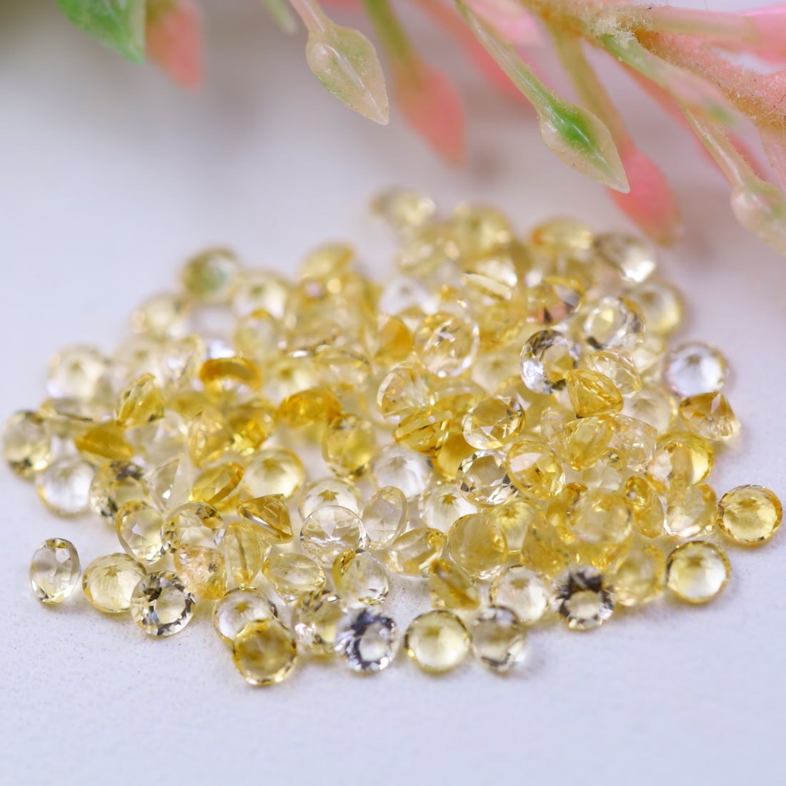 5.38Ct Natural 2MM Yellow Citrine Gemstone Lot (OT6668): Ksmith Jewels Global Welcome to our auction house, today auction brought to you by Ksmith Jewels Global based in Penang, Malaysia specialize in all kinds of opal and color gemstone both in manufacturi