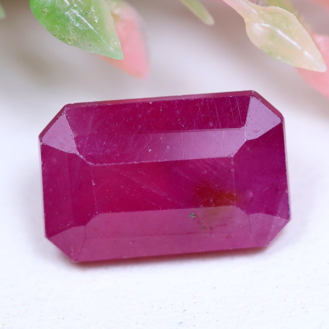 4.58 CTS Natural Heated Pink Ruby Madagascar Octagon Cut Gemstone (OT7011) (1 of 2)