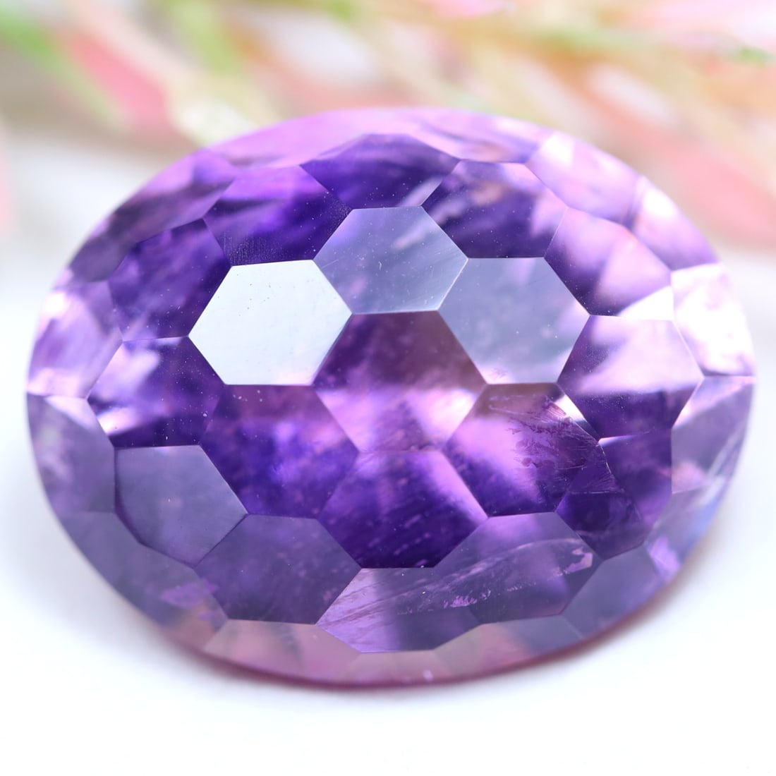 Amethyst 16.18Ct Natural Purple Amethyst Honeycomb Cut OT6970: Ksmith Jewels Global Welcome to our auction house, today auction brought to you by Ksmith Jewels Global based in Penang, Malaysia specialize in all kinds of opal and color gemstone both in manufacturi