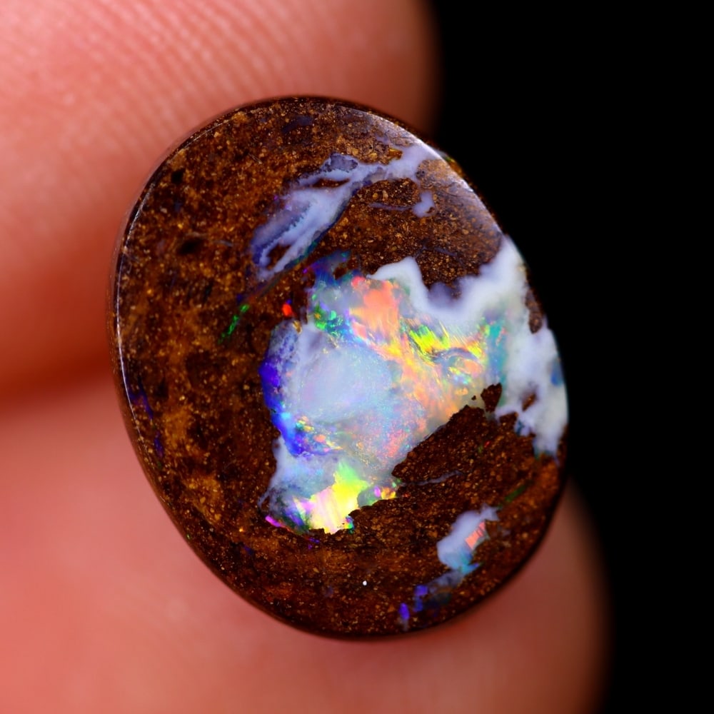 4.08Ct Koroit Boulder Opal Polished - Australian Opal - Oval Cabochon: Ksmith Jewels Global Welcome to our auction house, today auction brought to you by Ksmith Jewels Global based in Penang, Malaysia specialize in all kinds of opal and color gemstone both in manufacturi