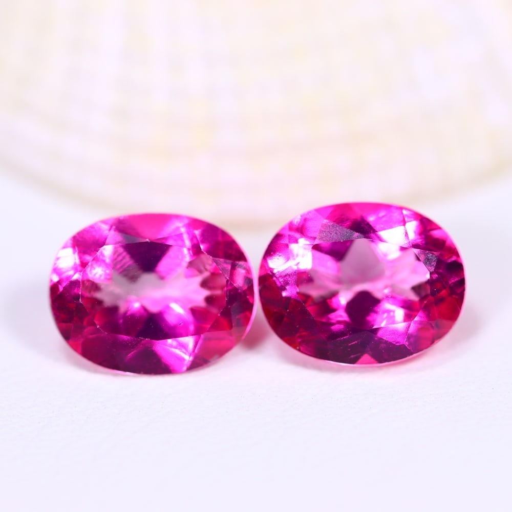6.23Ct Pink Topaz Pair - Polished Faceted - Oval Faceted: Ksmith Jewels Global Welcome to our auction house, today auction brought to you by Ksmith Jewels Global based in Penang, Malaysia specialize in all kinds of opal and color gemstone both in manufacturi