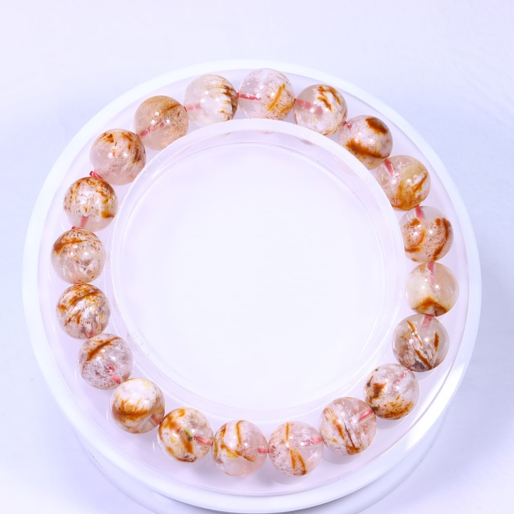 23.70g Strawberry Quartz Bracelet - Polished Beads (1 of 2)