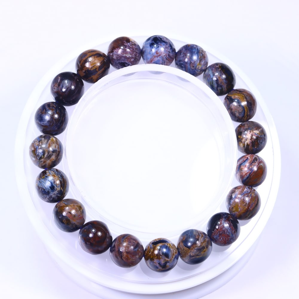 24.70g Pietersite Bracelet - Polished Beads (1 of 2)