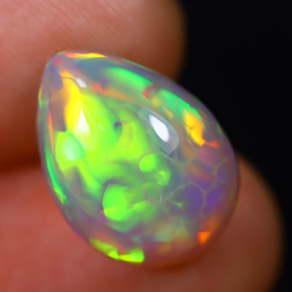 5.15Ct Welo Opal Polished - Ethiopian Opal - Pear Cabochon: Ksmith Jewels Global Welcome to our auction house, today auction brought to you by Ksmith Jewels Global based in Penang, Malaysia specialize in all kinds of opal and color gemstone both in manufacturi