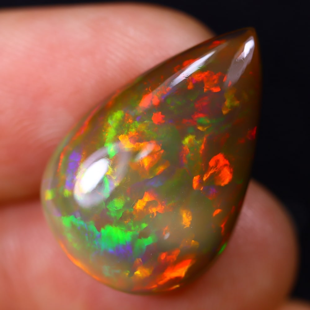 11.78Ct Welo Opal Polished - Ethiopian Opal - Pear Cabochon: Ksmith Jewels Global Welcome to our auction house, today auction brought to you by Ksmith Jewels Global based in Penang, Malaysia specialize in all kinds of opal and color gemstone both in manufacturi