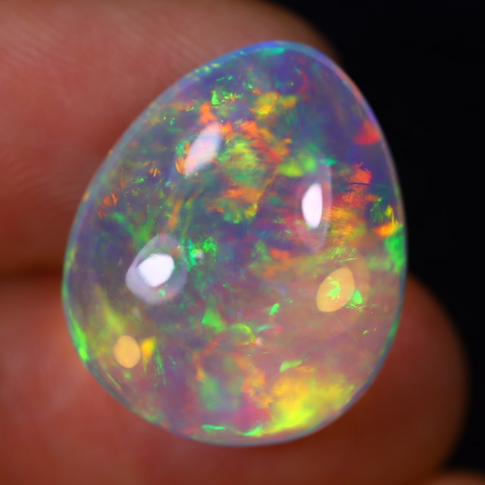 16Ct Welo Opal Polished - Ethiopian Opal - Pear Cabochon: Ksmith Jewels Global Welcome to our auction house, today auction brought to you by Ksmith Jewels Global based in Penang, Malaysia specialize in all kinds of opal and color gemstone both in manufacturi