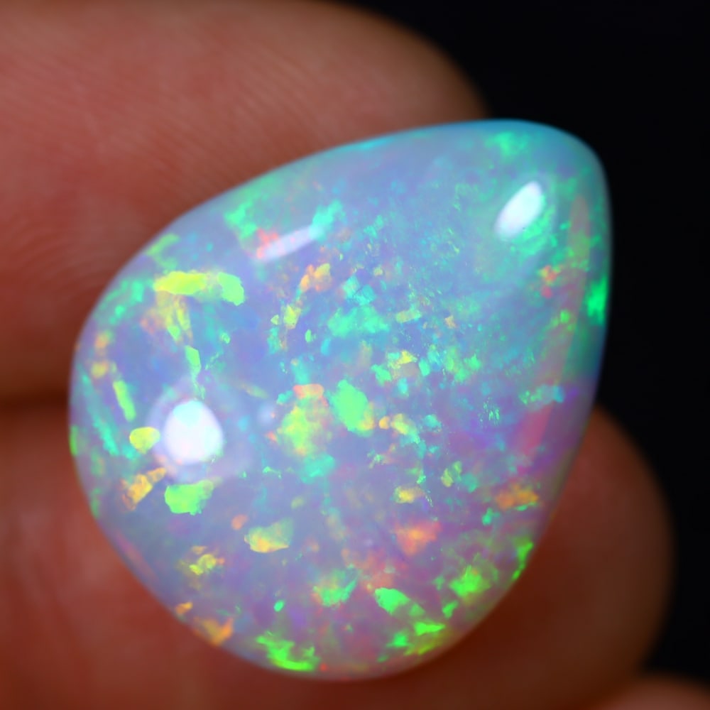 10.75Ct Welo Opal Polished - Ethiopian Opal - Pear Cabochon: Ksmith Jewels Global Welcome to our auction house, today auction brought to you by Ksmith Jewels Global based in Penang, Malaysia specialize in all kinds of opal and color gemstone both in manufacturi