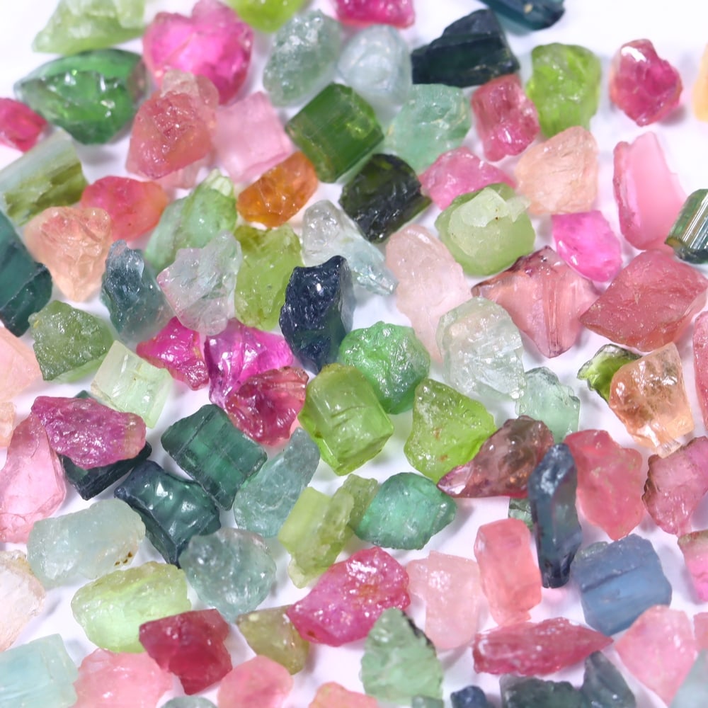 70Ct Raw Tourmaline Freeform Set - Rough Specimen (1 of 2)