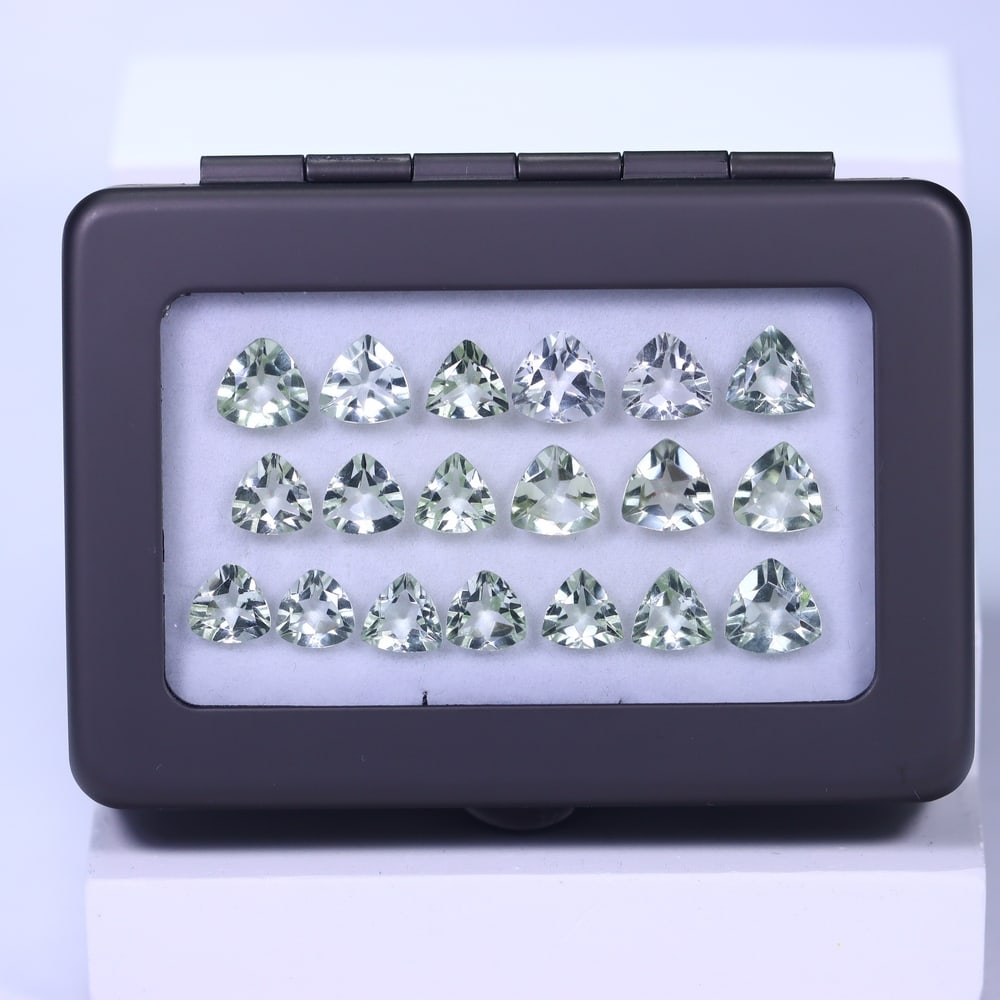 23Ct Green Amethyst Set - Polished Faceted: Ksmith Jewels Global Welcome to our auction house, today auction brought to you by Ksmith Jewels Global based in Penang, Malaysia specialize in all kinds of opal and color gemstone both in manufacturi