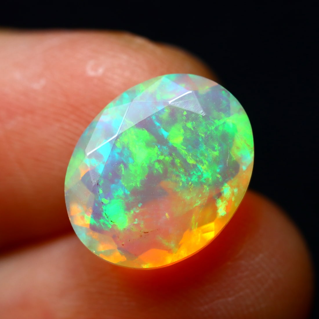 2.86Ct Natural Flashy Rainbow Ethiopian Faceted Welo Opal - Ethiopian Opal (OT6985): Ksmith Jewels Global Welcome to our auction house, today auction brought to you by Ksmith Jewels Global based in Penang, Malaysia specialize in all kinds of opal and color gemstone both in manufacturi