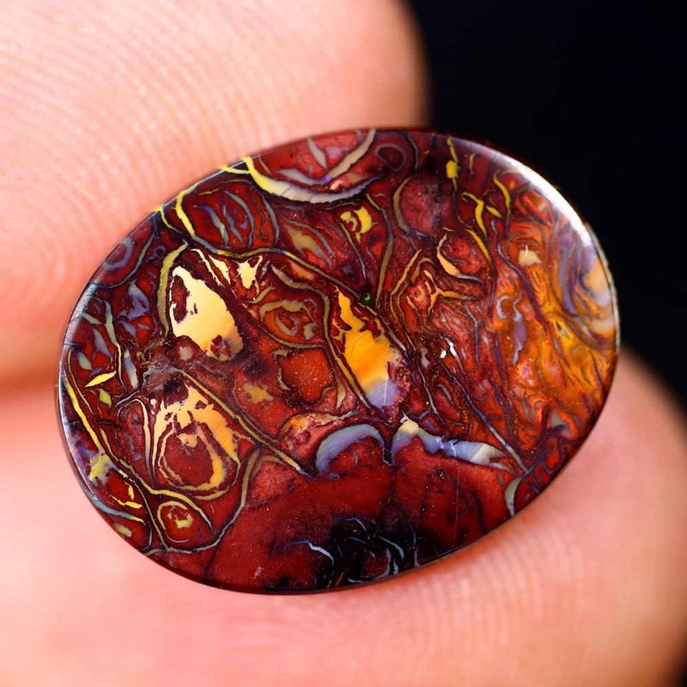 3.96Ct Koroit Boulder Opal Polished - Australian Opal - Oval Cabochon: Ksmith Jewels Global Welcome to our auction house, today auction brought to you by Ksmith Jewels Global based in Penang, Malaysia specialize in all kinds of opal and color gemstone both in manufacturi