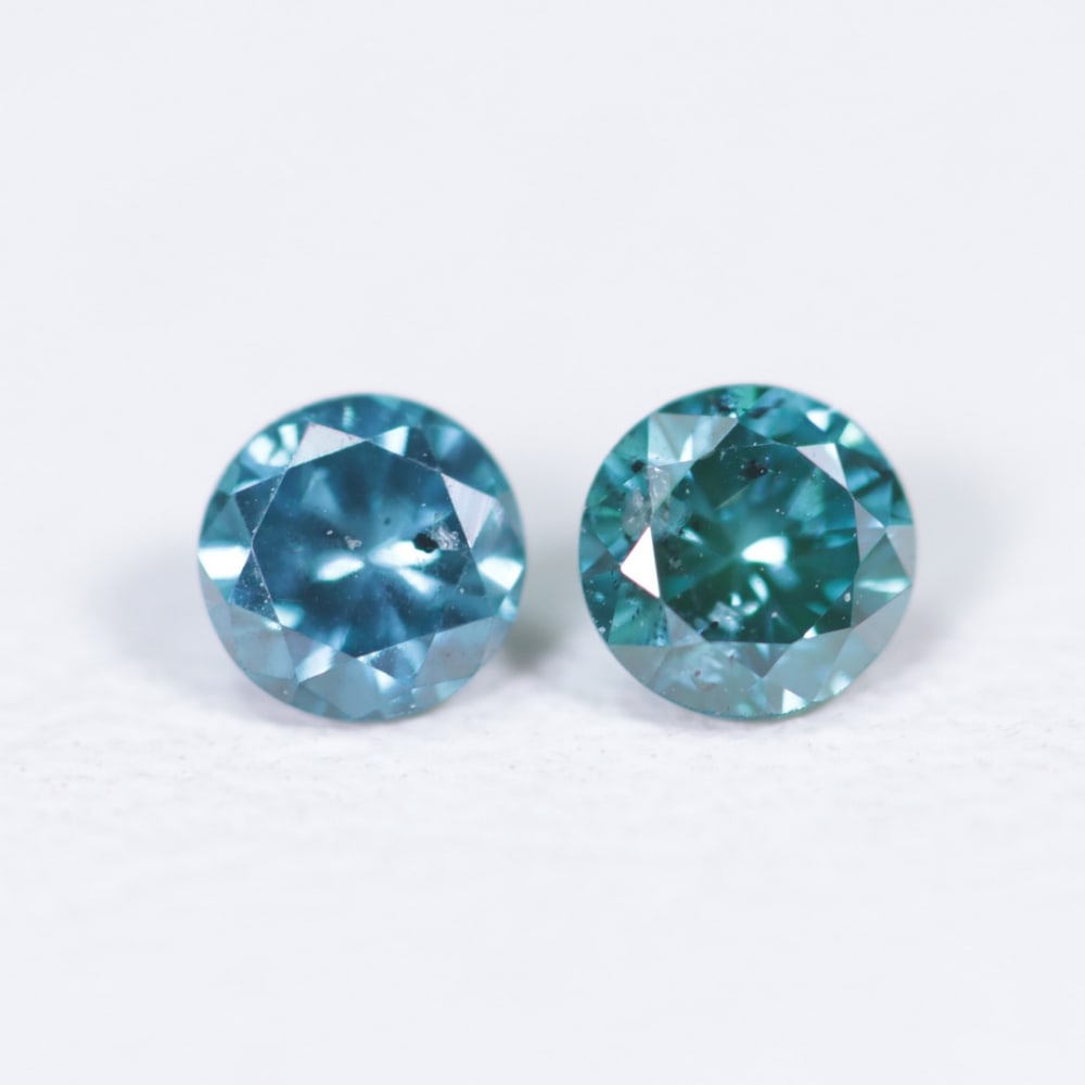 0.33Ct Peacock Diamond Pair - Polished Faceted: Ksmith Jewels Global Welcome to our auction house, today auction brought to you by Ksmith Jewels Global based in Penang, Malaysia specialize in all kinds of opal and color gemstone both in manufacturi
