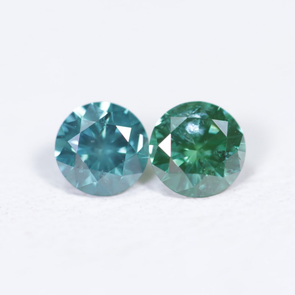 0.41Ct Peacock Diamond Pair - Polished Faceted: Ksmith Jewels Global Welcome to our auction house, today auction brought to you by Ksmith Jewels Global based in Penang, Malaysia specialize in all kinds of opal and color gemstone both in manufacturi