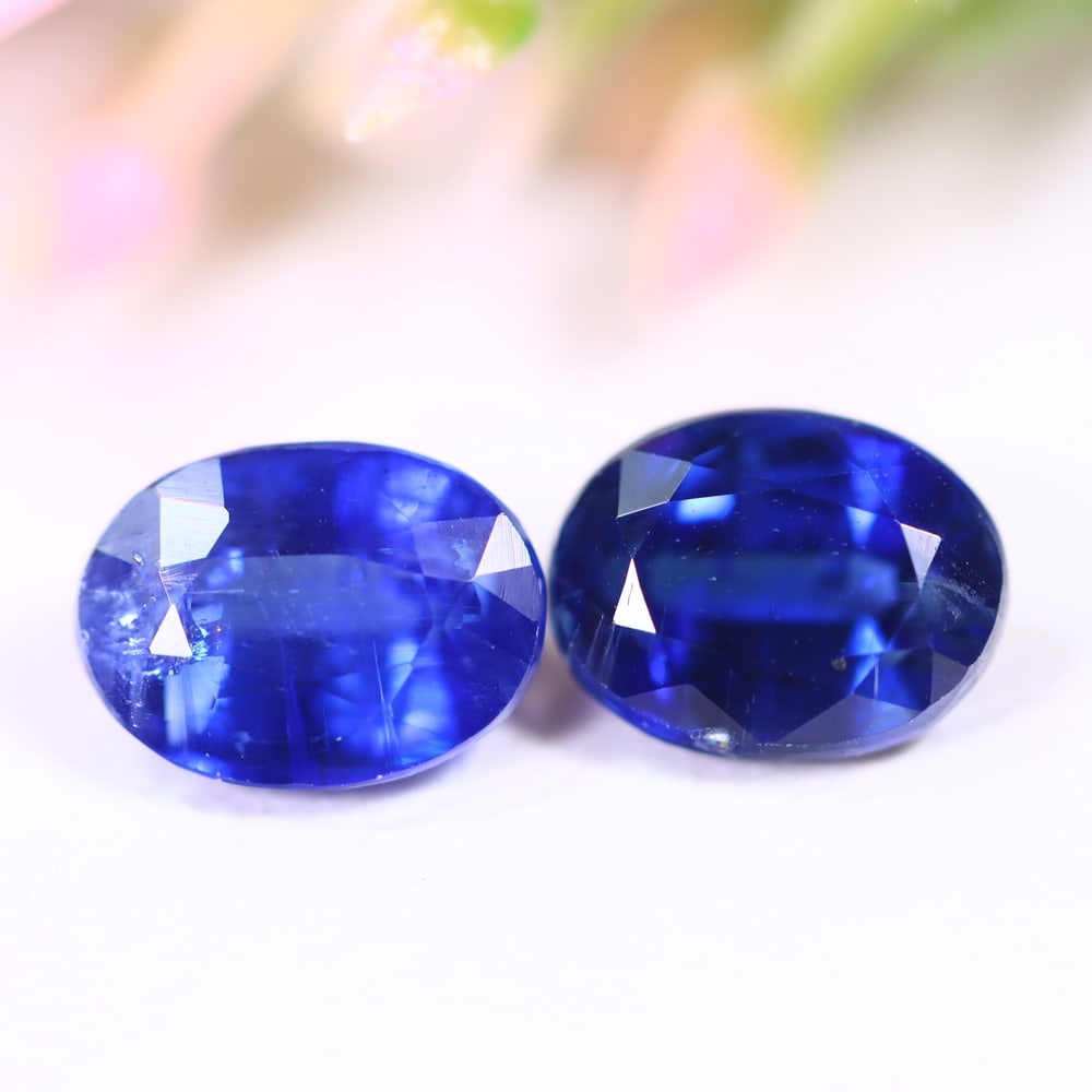 3.77Ct Kyanite Pair - Polished Faceted - Oval Faceted: Ksmith Jewels Global Welcome to our auction house, today auction brought to you by Ksmith Jewels Global based in Penang, Malaysia specialize in all kinds of opal and color gemstone both in manufacturi