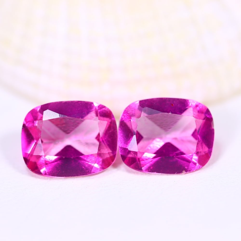 6.20Ct Pink Topaz Pair - Polished Faceted - Rectangle Faceted: Ksmith Jewels Global Welcome to our auction house, today auction brought to you by Ksmith Jewels Global based in Penang, Malaysia specialize in all kinds of opal and color gemstone both in manufacturi