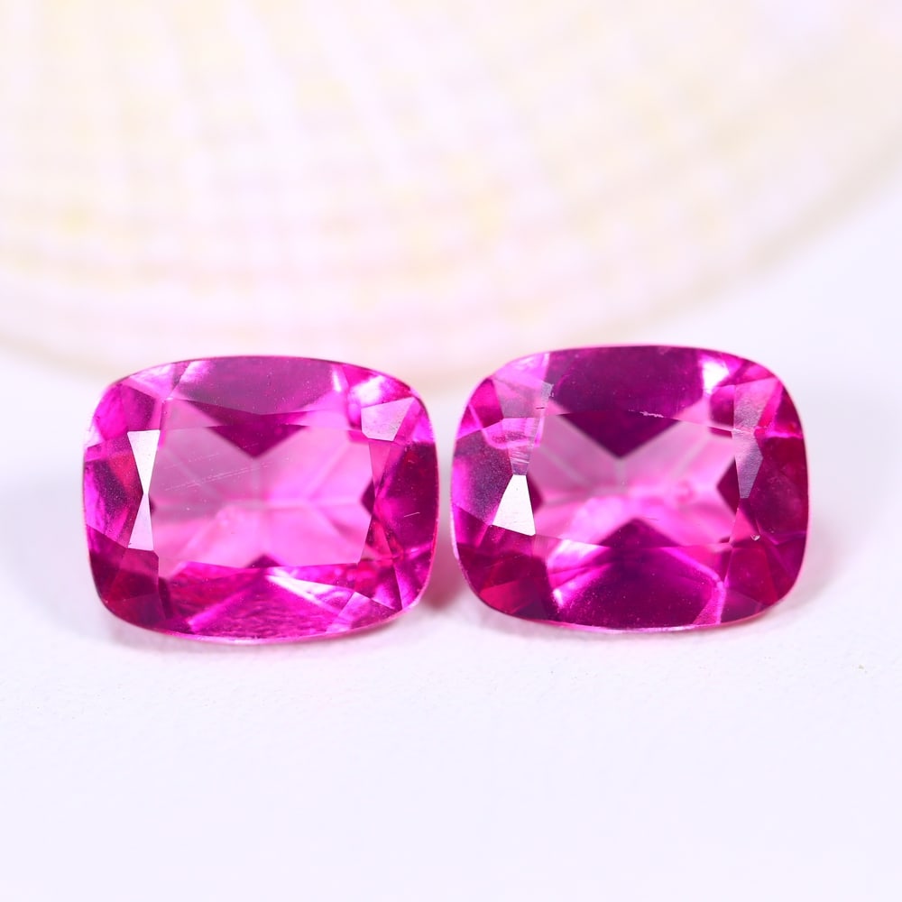 6.39Ct Pink Topaz Pair - Polished Faceted - Rectangle Faceted: Ksmith Jewels Global Welcome to our auction house, today auction brought to you by Ksmith Jewels Global based in Penang, Malaysia specialize in all kinds of opal and color gemstone both in manufacturi