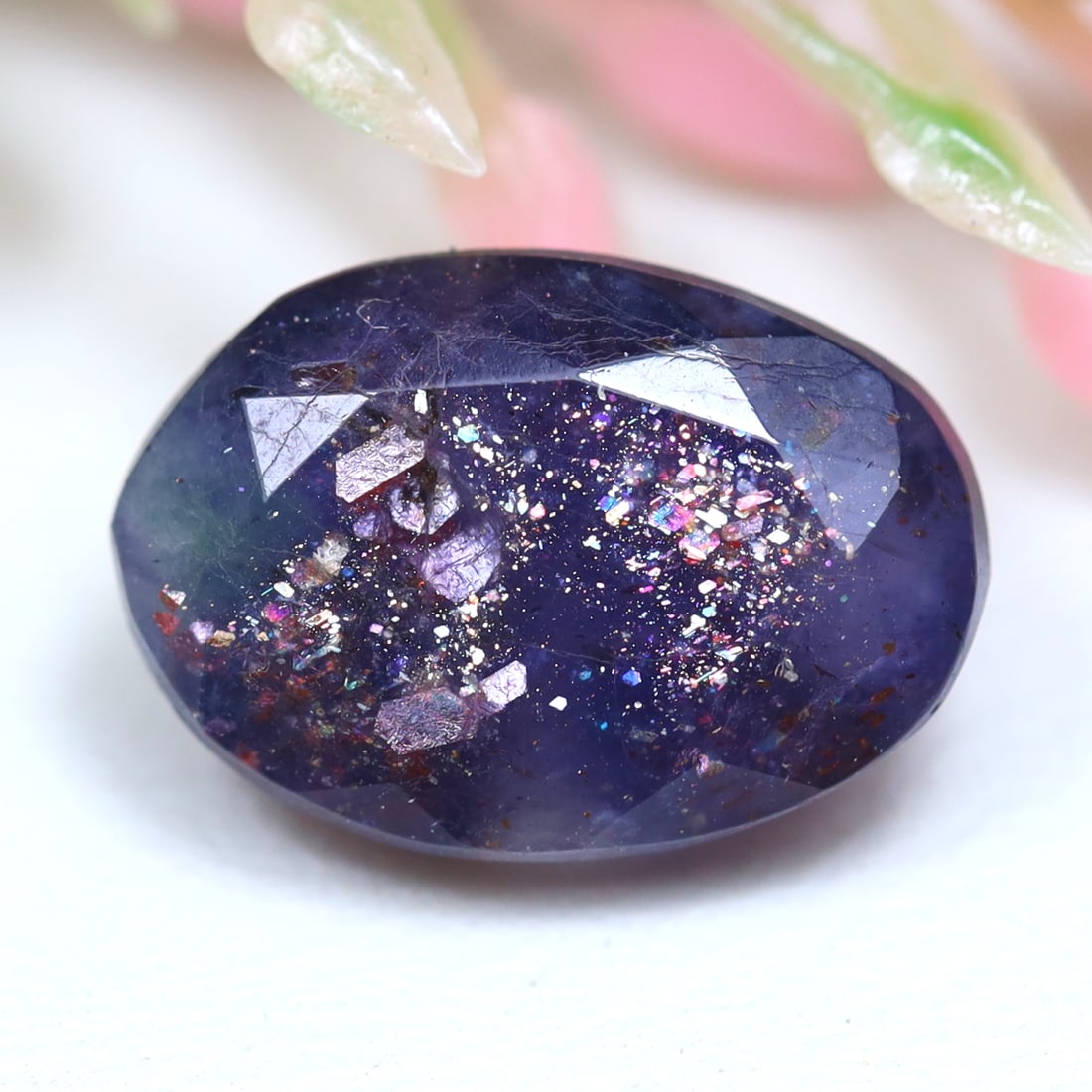 3.48Ct Natural Bloodshot Iolite Sunstone - India Gemstone - Fancy Faceted (OT6934): Ksmith Jewels Global Welcome to our auction house, today auction brought to you by Ksmith Jewels Global based in Penang, Malaysia specialize in all kinds of opal and color gemstone both in manufacturi