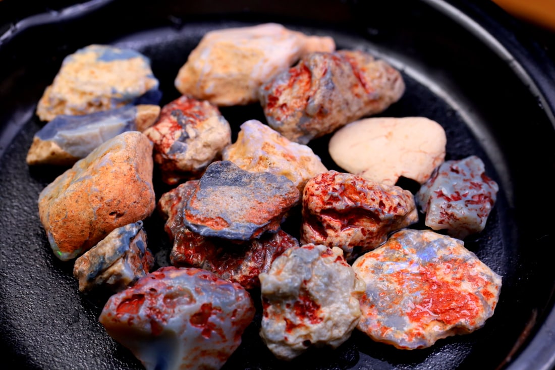 83.60Ct Group of Rare Opal Fossil Lightning Ridge Fossilized Opal 19.2 x 9.8 x 9.6 (OOAA4547) (1 of 3)