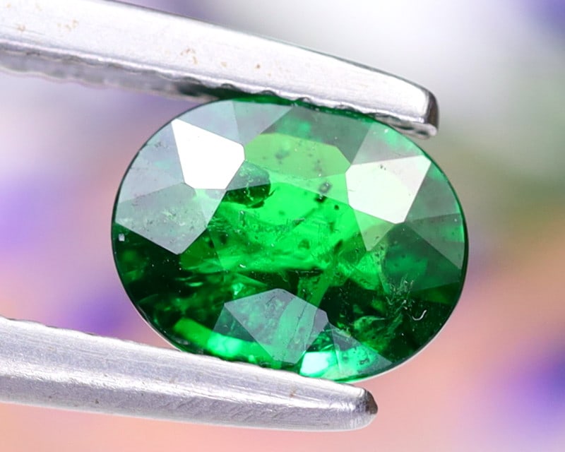 1.41Ct Natural Green Kenya Tsavorite Garnet - Kenya Gemstone - Oval Faceted (1 of 2)