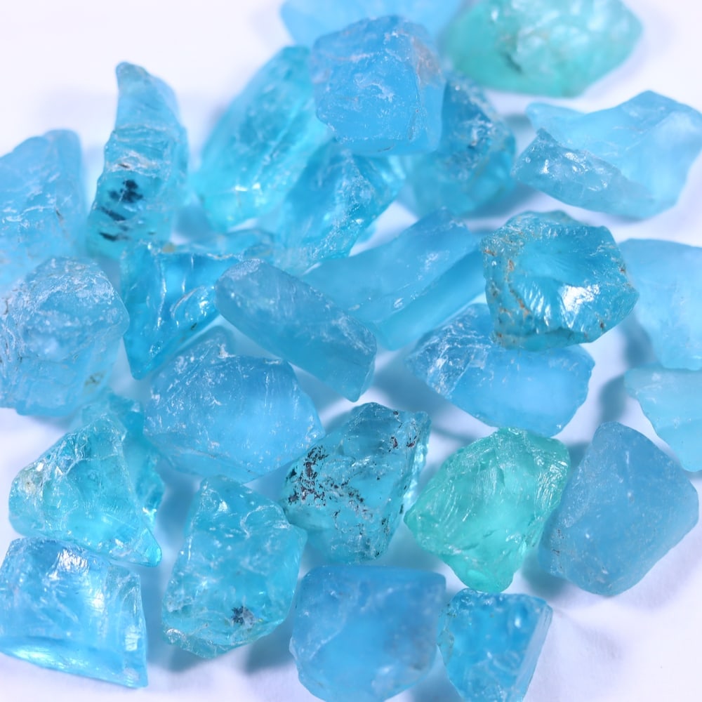 51Ct Raw Paraiba Blue Apatite Freeform Set - Rough Specimen (1 of 2)
