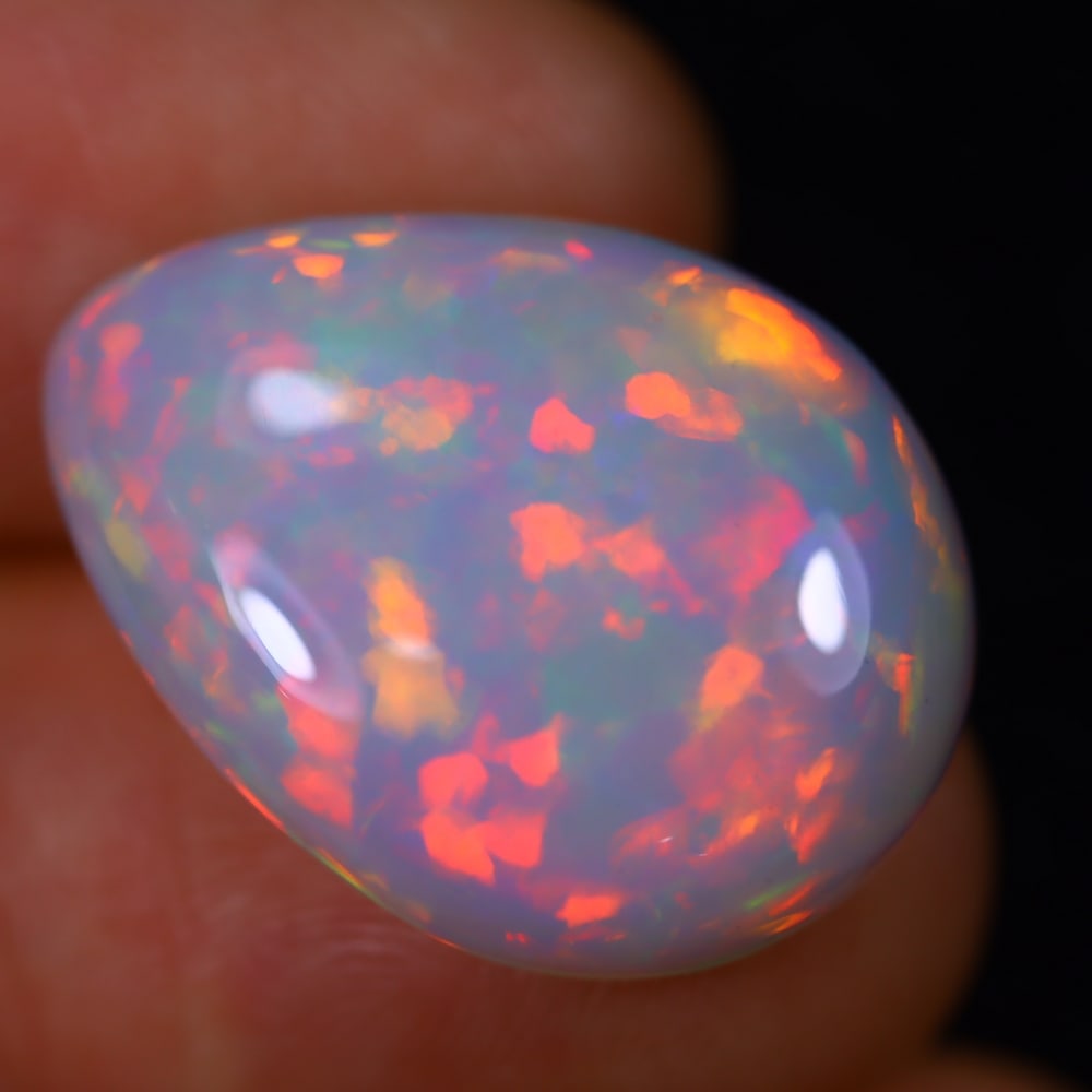 11.09Ct Welo Opal Polished - Ethiopian Opal - Pear Cabochon: Ksmith Jewels Global Welcome to our auction house, today auction brought to you by Ksmith Jewels Global based in Penang, Malaysia specialize in all kinds of opal and color gemstone both in manufacturi