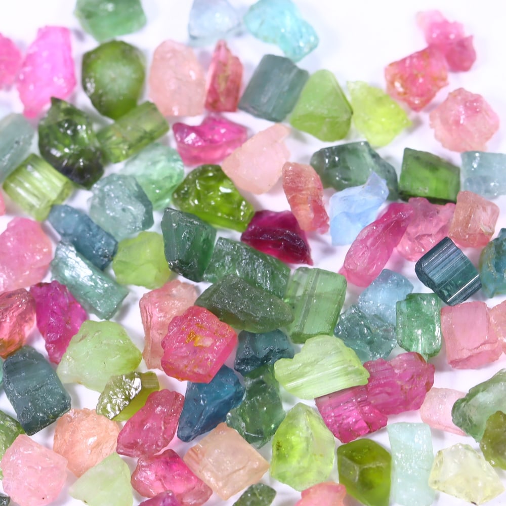 60Ct Raw Tourmaline Freeform Set - Rough Specimen (1 of 2)