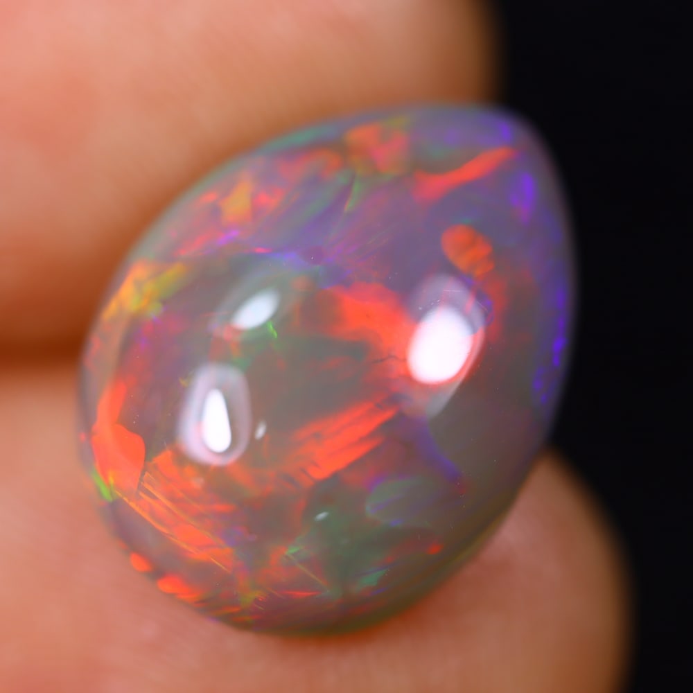 6.03Ct Welo Opal Polished - Ethiopian Opal - Pear Cabochon: Ksmith Jewels Global Welcome to our auction house, today auction brought to you by Ksmith Jewels Global based in Penang, Malaysia specialize in all kinds of opal and color gemstone both in manufacturi