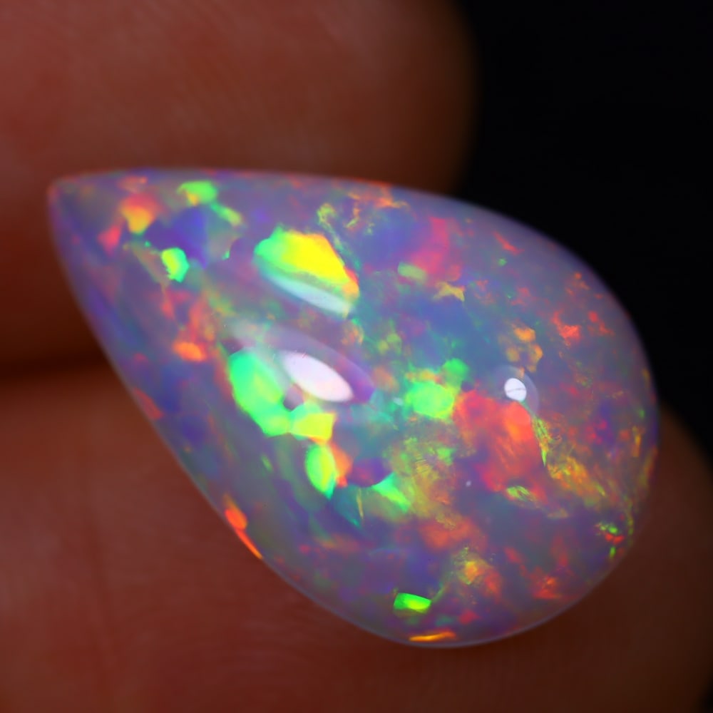 6.05Ct Welo Opal Polished - Ethiopian Opal - Pear Cabochon: Ksmith Jewels Global Welcome to our auction house, today auction brought to you by Ksmith Jewels Global based in Penang, Malaysia specialize in all kinds of opal and color gemstone both in manufacturi