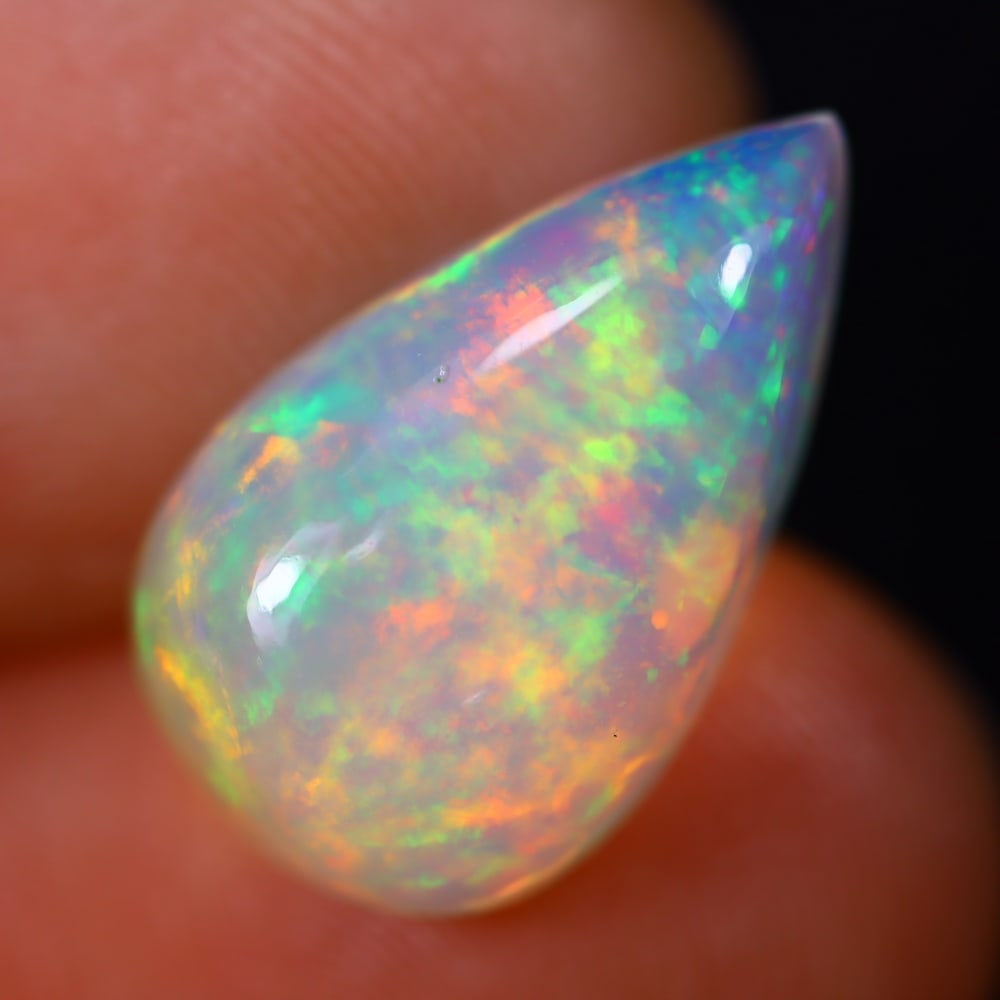 5.61Ct Welo Opal Polished - Ethiopian Opal - Pear Cabochon (1 of 4)