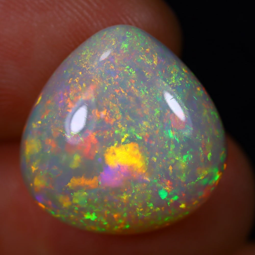 7.36Ct Welo Opal Polished - Ethiopian Opal - Pear Cabochon: Ksmith Jewels Global Welcome to our auction house, today auction brought to you by Ksmith Jewels Global based in Penang, Malaysia specialize in all kinds of opal and color gemstone both in manufacturi
