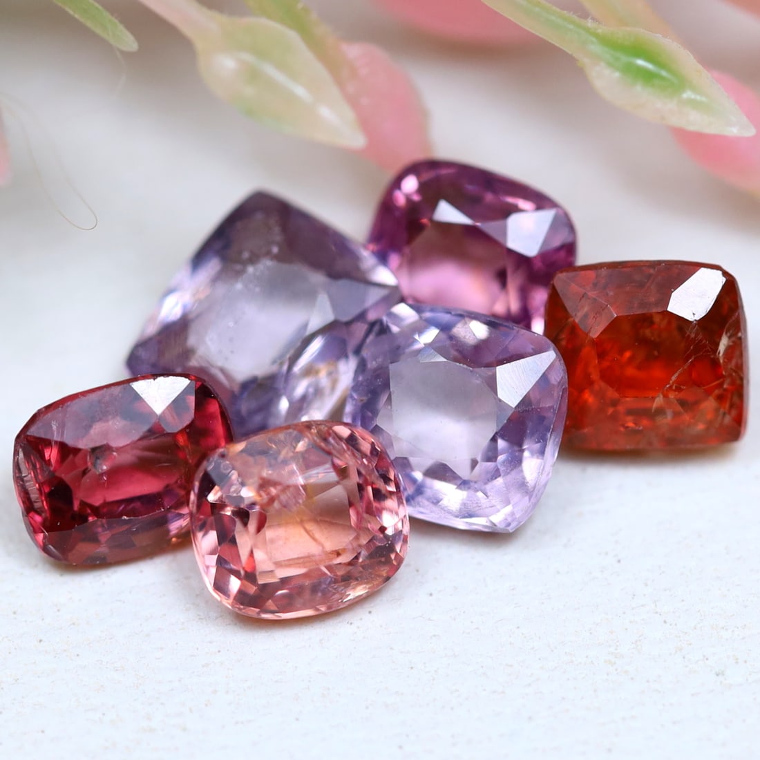 3.41Ct Natural Multi Color Cushion Burmese Spinel in Lot (1 of 2)