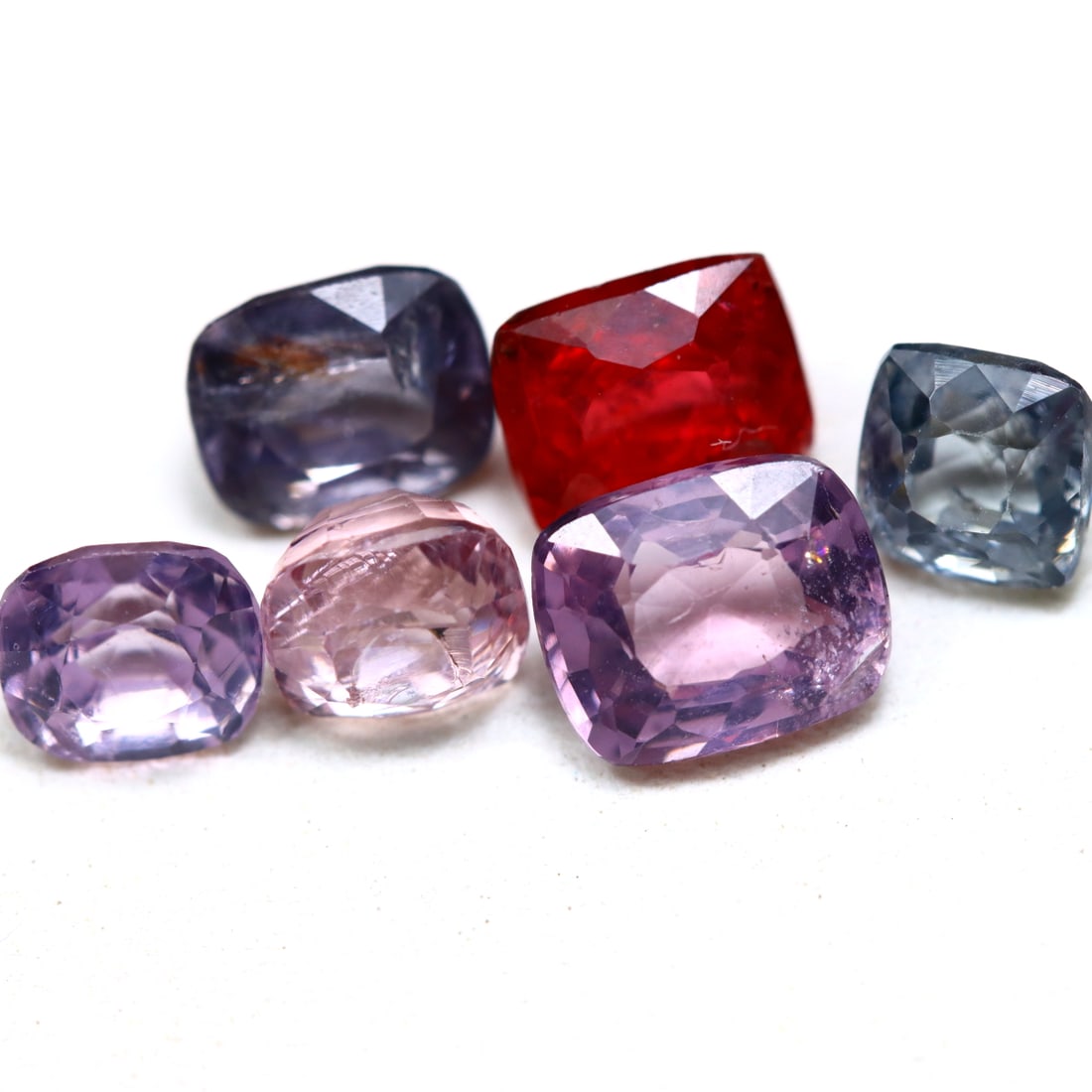 3.75Ct Natural Multi Color Cushion Burmese Spinel in Lot: Ksmith Jewels Global Welcome to our auction house, today auction brought to you by Ksmith Jewels Global based in Penang, Malaysia specialize in all kinds of opal and color gemstone both in manufacturi