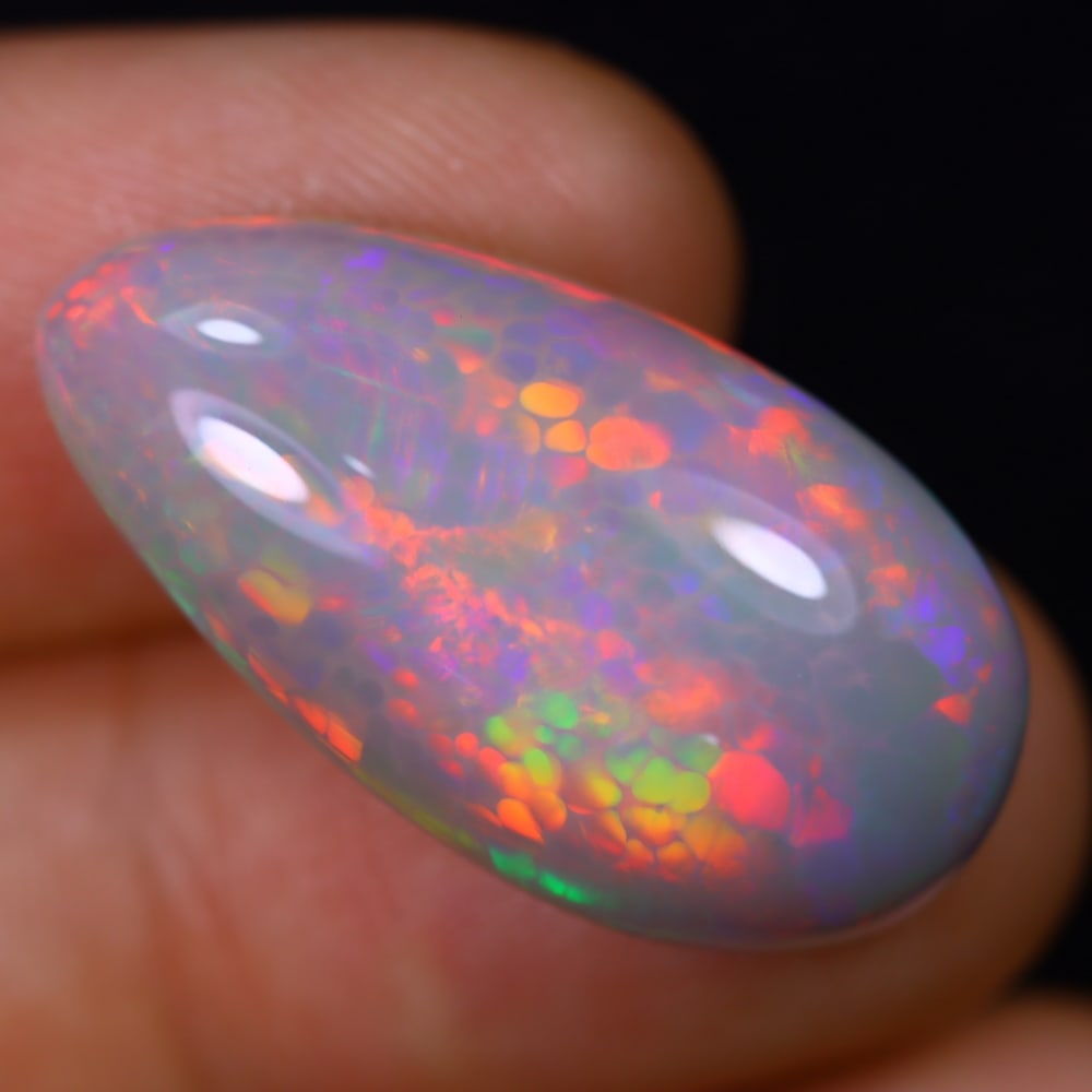 14.46Ct Welo Opal Polished - Ethiopian Opal - Pear Cabochon (1 of 6)