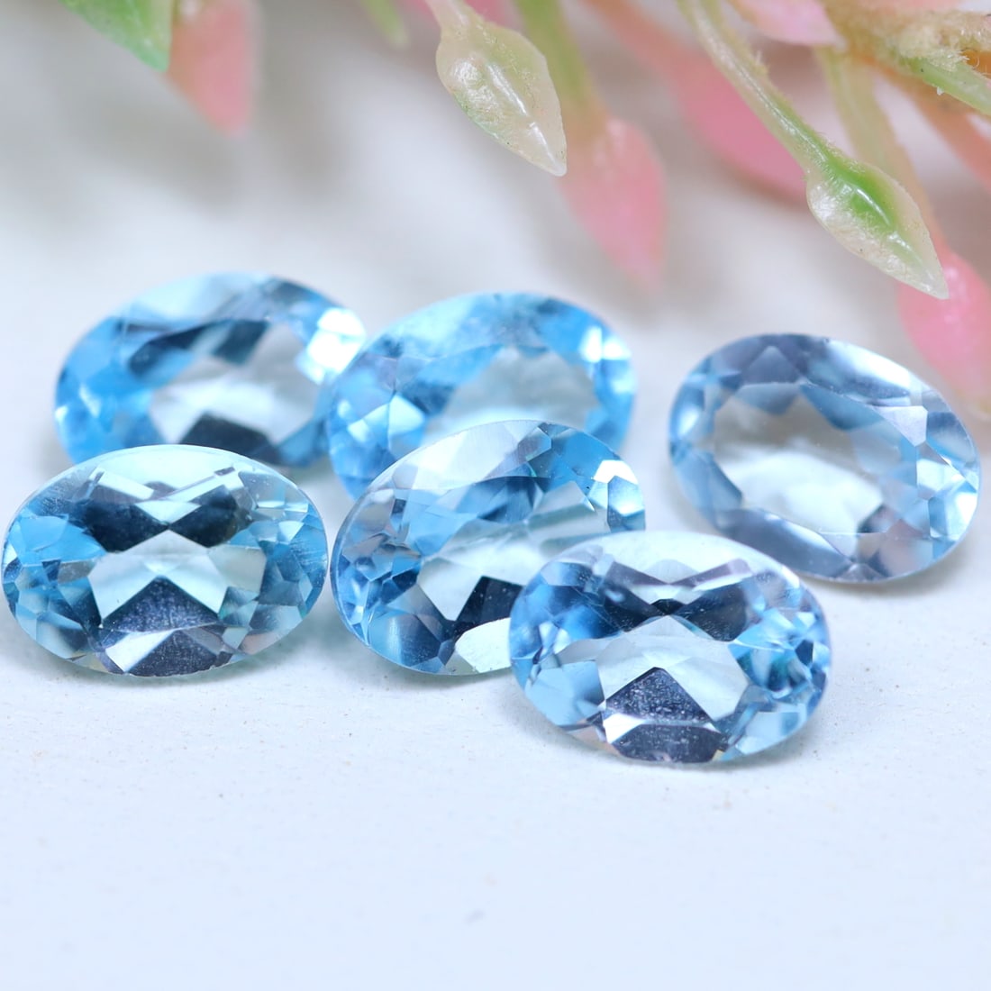 5.57Ct Natural White Topaz Gemstone - Brazil Topaz - Oval Gemstone LOT OT6974 (1 of 2)