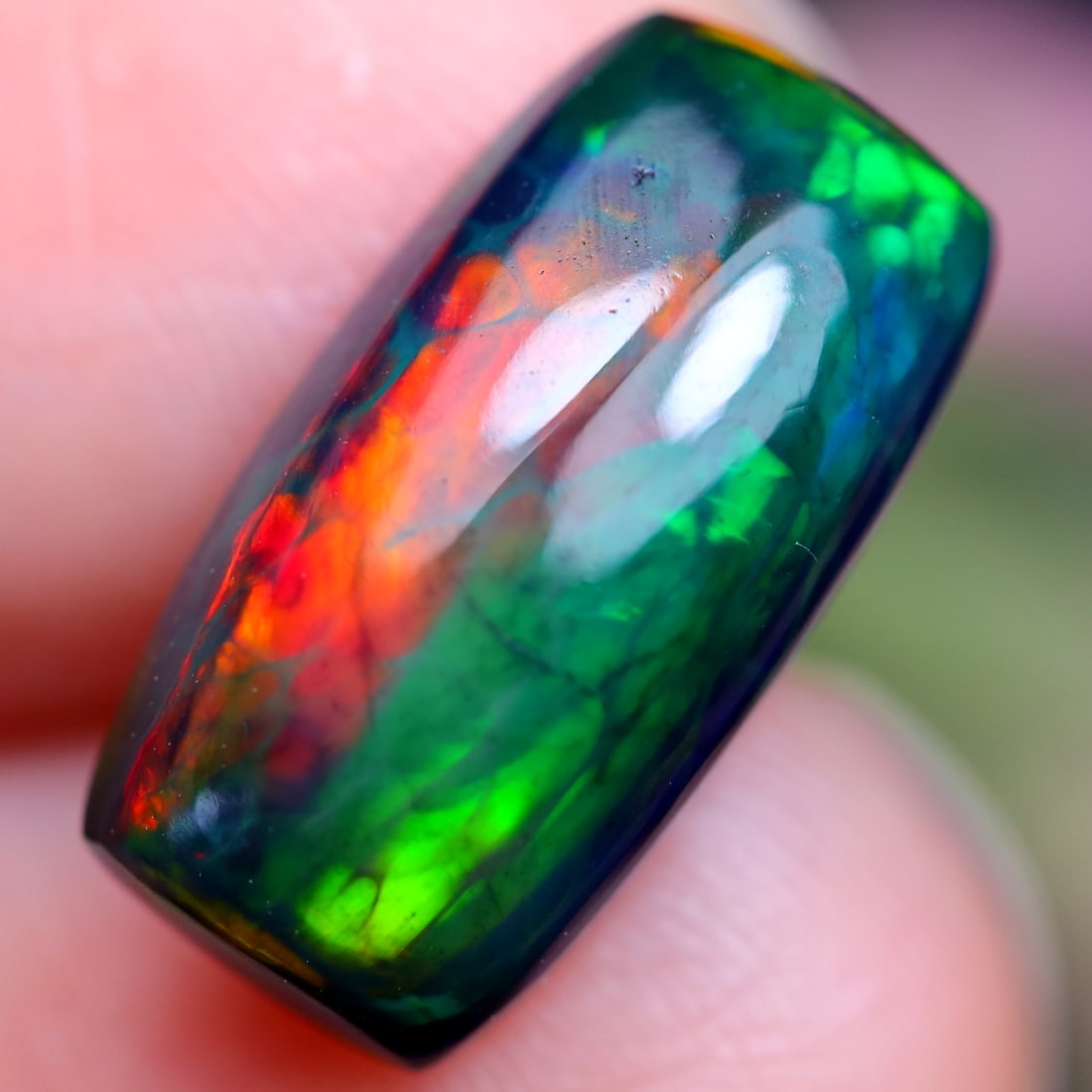 2.67Ct Natural Ethiopian Welo Smoked Opal - Ethiopian Opal Cabochon (1 of 4)