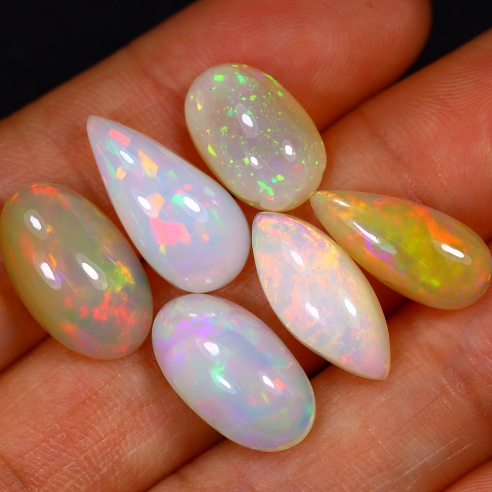 21.04Ct Group of 6 Welo Opal Polished - Ethiopian Opal: Ksmith Jewels Global Welcome to our auction house, today auction brought to you by Ksmith Jewels Global based in Penang, Malaysia specialize in all kinds of opal and color gemstone both in manufacturi