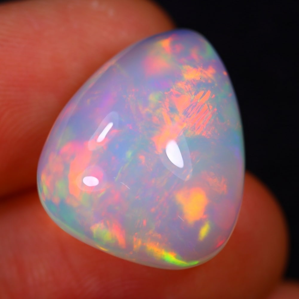 15.58Ct Welo Opal Polished - Ethiopian Opal - Pear Cabochon: Ksmith Jewels Global Welcome to our auction house, today auction brought to you by Ksmith Jewels Global based in Penang, Malaysia specialize in all kinds of opal and color gemstone both in manufacturi