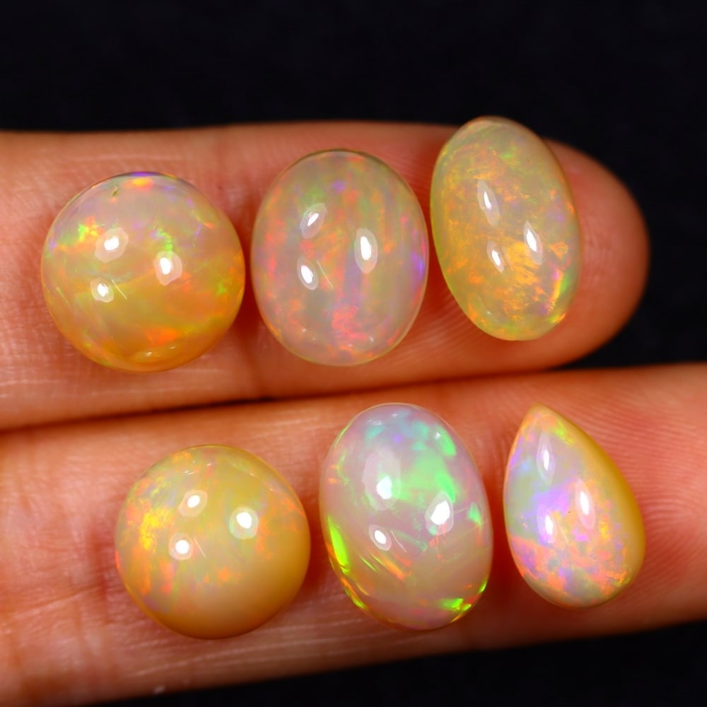 15.90Ct Group of 6 Welo Opal Polished - Ethiopian Opal: Ksmith Jewels Global Welcome to our auction house, today auction brought to you by Ksmith Jewels Global based in Penang, Malaysia specialize in all kinds of opal and color gemstone both in manufacturi