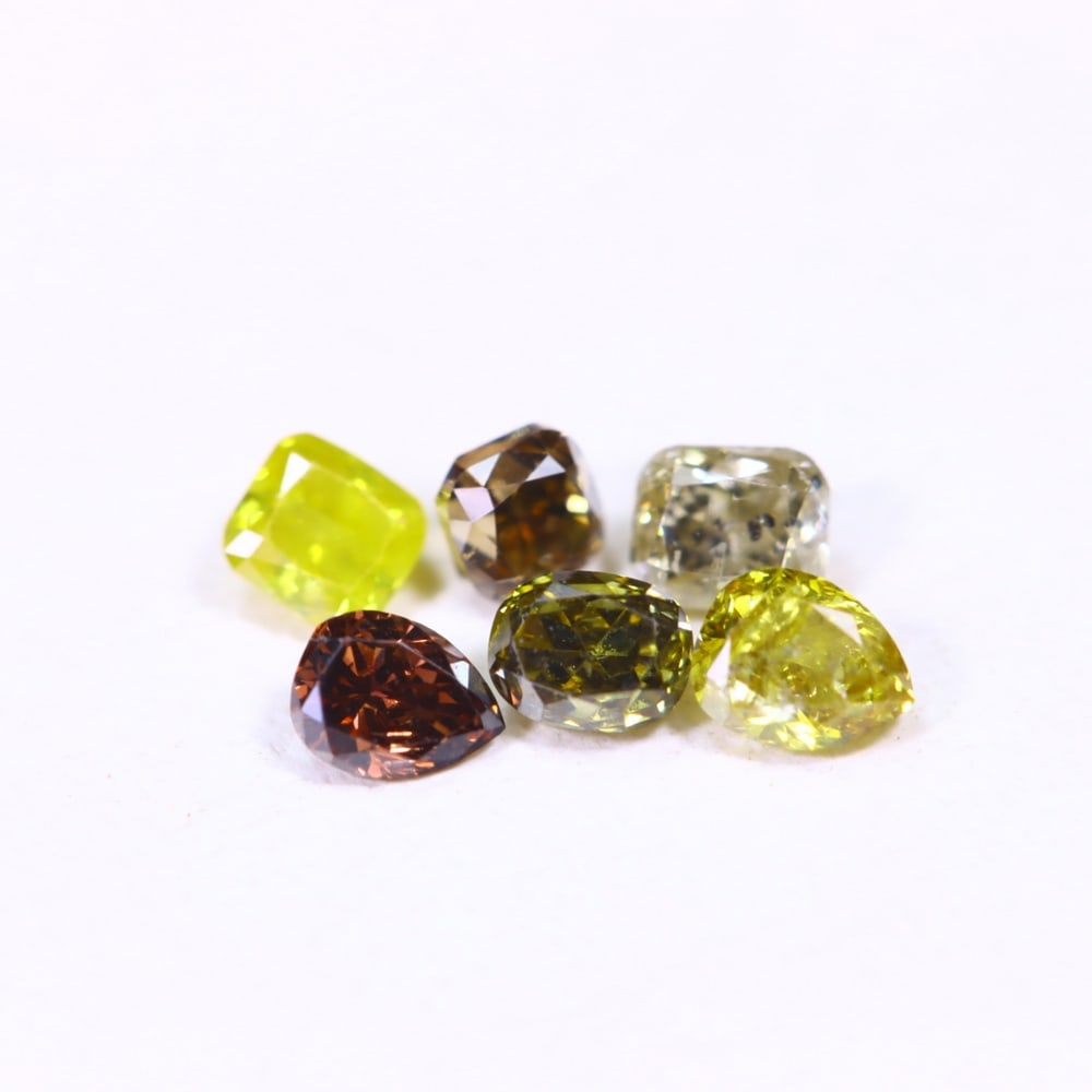 0.51ct 6pcs Unheated Fancy Diamond Lot - Natural Diamond, Loose Diamond (1 of 2)