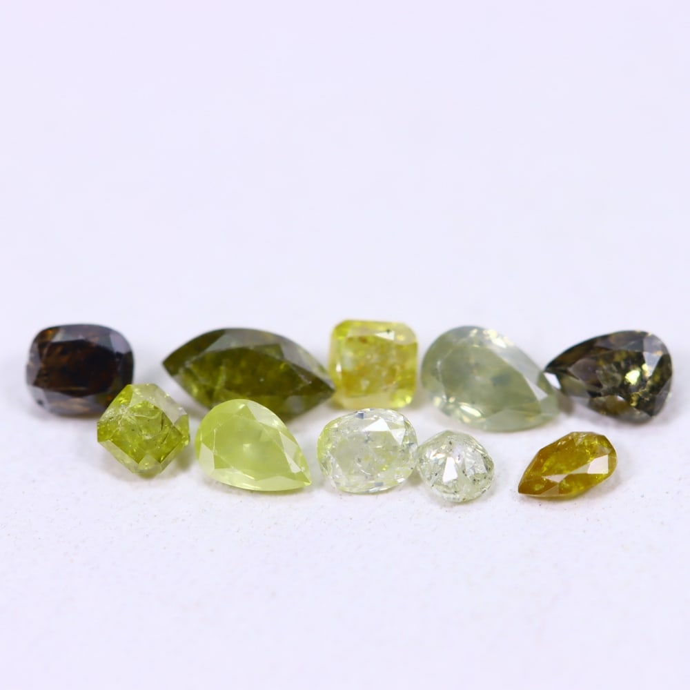 1.00ct 10pcs Unheated Fancy Diamond Lot - Natural Diamond, Loose Diamond (1 of 2)
