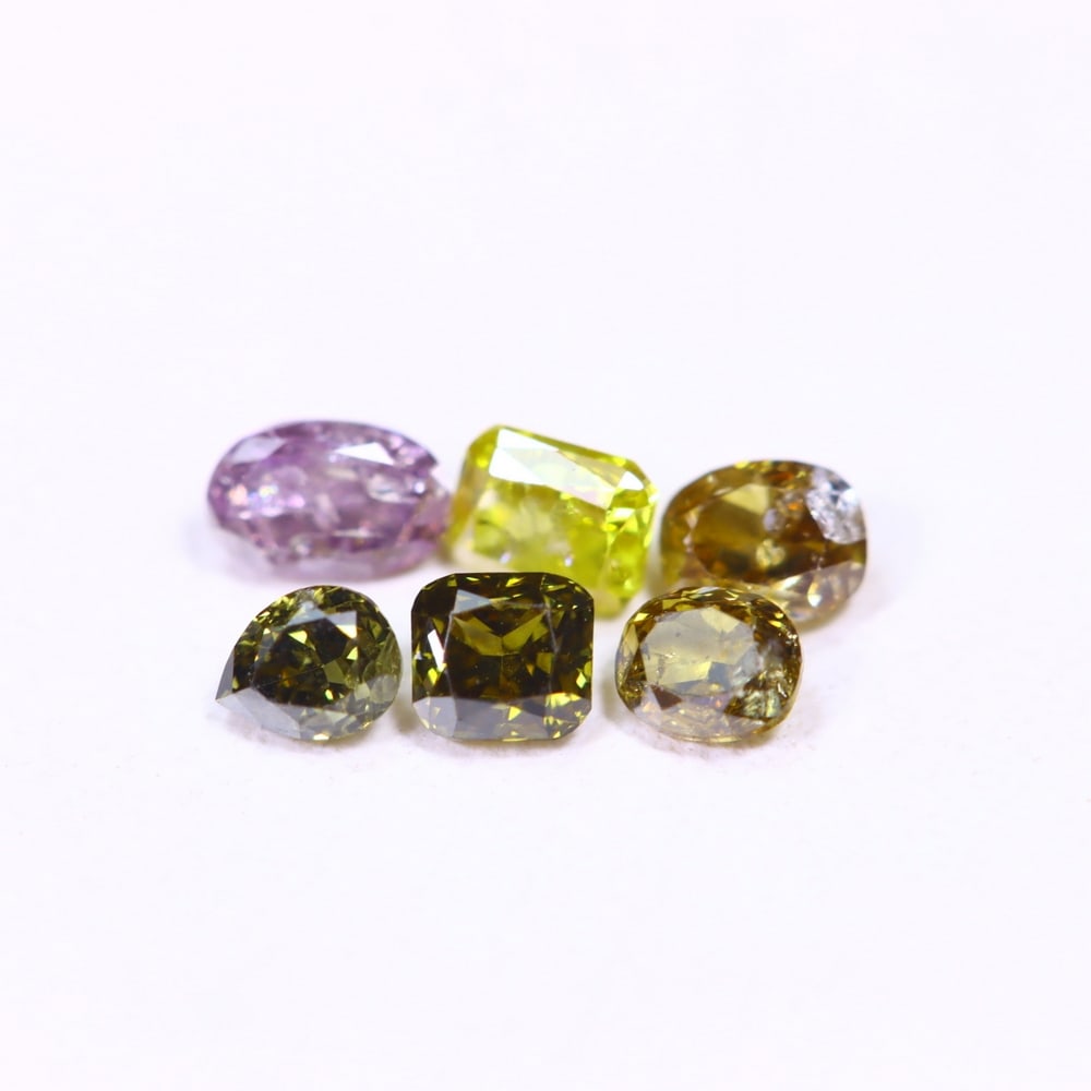 0.50ct 6pcs Unheated Fancy Diamond Lot - Natural Diamond, Loose Diamond (1 of 2)