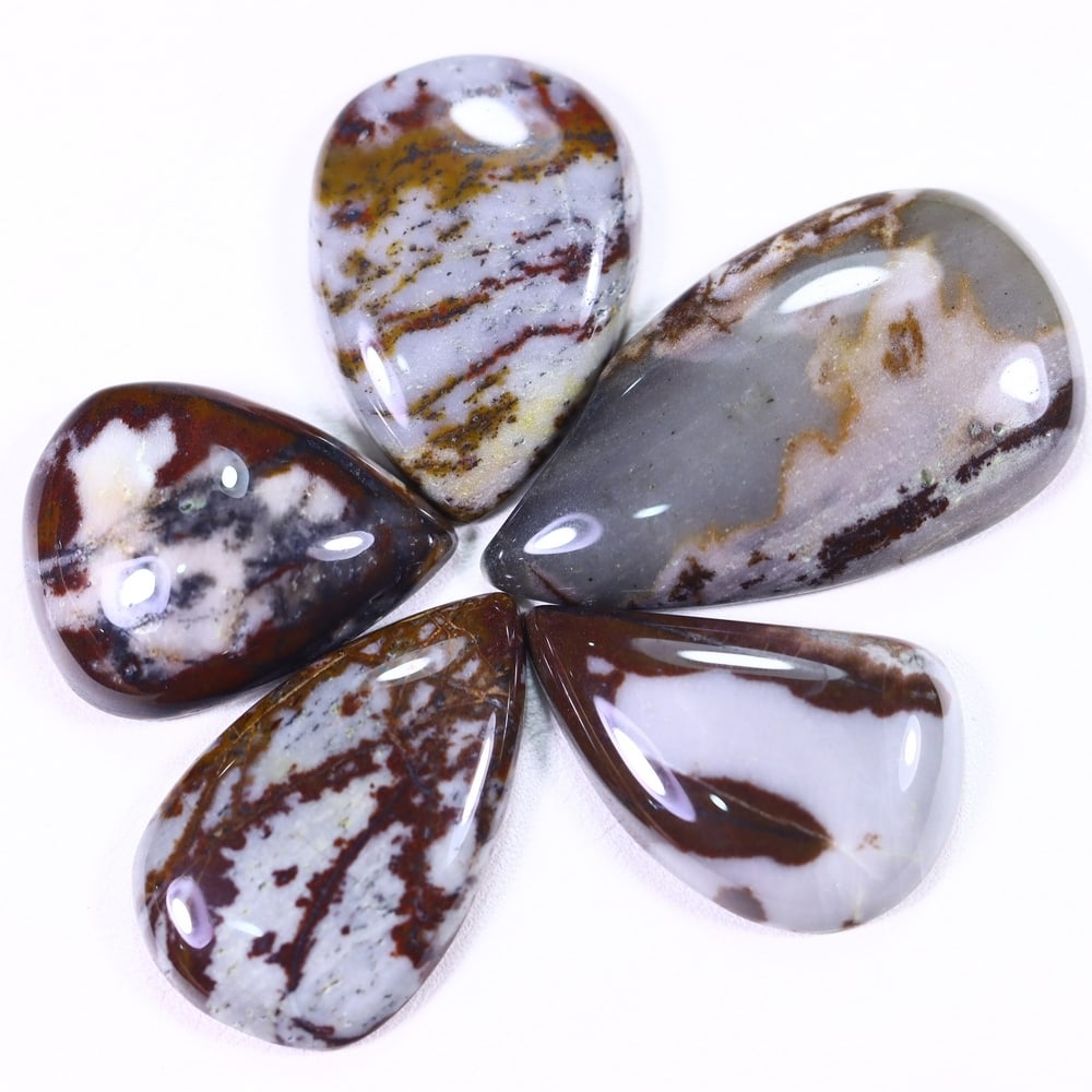 104Ct Multi Agate Cabochon Set - Polished - 34x19 mm Approx: Ksmith Jewels Global Welcome to our auction house, today auction brought to you by Ksmith Jewels Global based in Penang, Malaysia specialize in all kinds of opal and color gemstone both in manufacturi