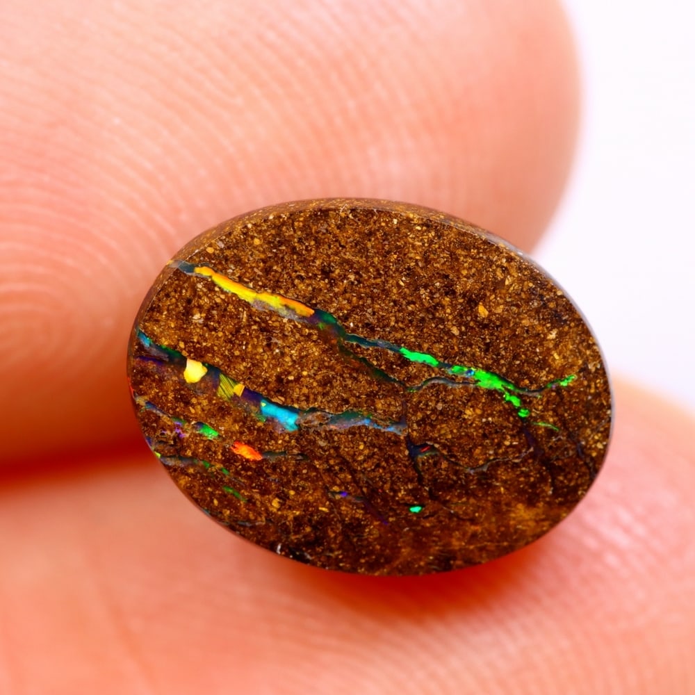 2.86Ct Koroit Matrix Boulder Opal Polished - Australian Opal - Oval Cabochon: Ksmith Jewels Global Welcome to our auction house, today auction brought to you by Ksmith Jewels Global based in Penang, Malaysia specialize in all kinds of opal and color gemstone both in manufacturi
