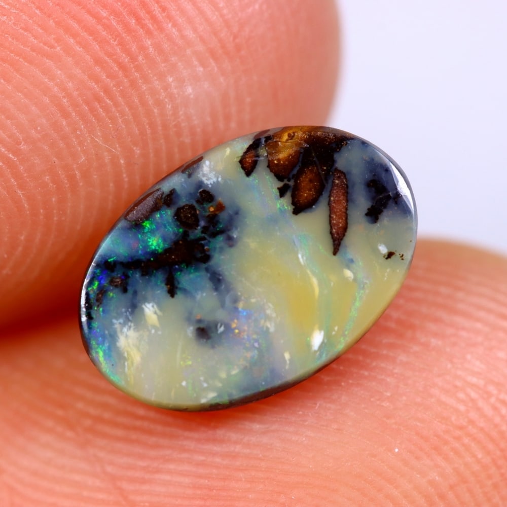 1.86Ct Koroit Boulder Opal Polished - Australian Opal - Oval Cabochon: Ksmith Jewels Global Welcome to our auction house, today auction brought to you by Ksmith Jewels Global based in Penang, Malaysia specialize in all kinds of opal and color gemstone both in manufacturi