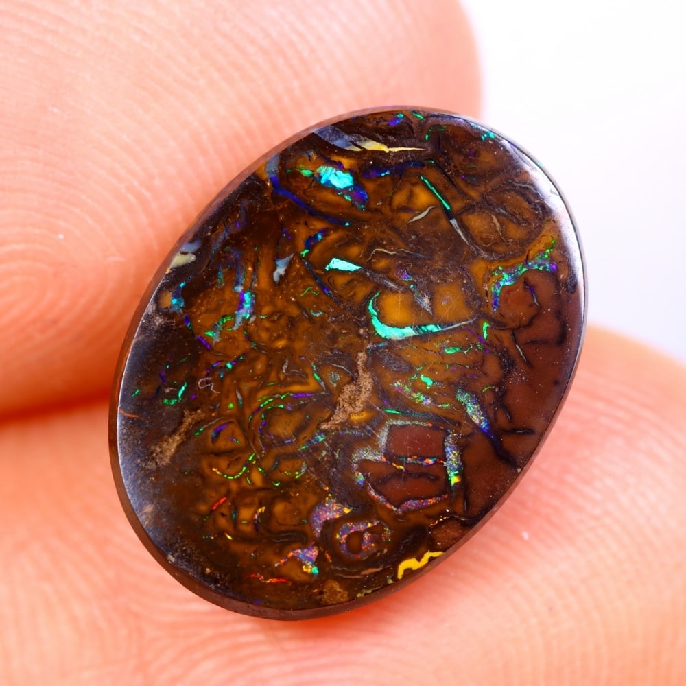 5.79Ct Koroit Matrix Boulder Opal Polished - Australian Opal - Oval Cabochon: Ksmith Jewels Global Welcome to our auction house, today auction brought to you by Ksmith Jewels Global based in Penang, Malaysia specialize in all kinds of opal and color gemstone both in manufacturi