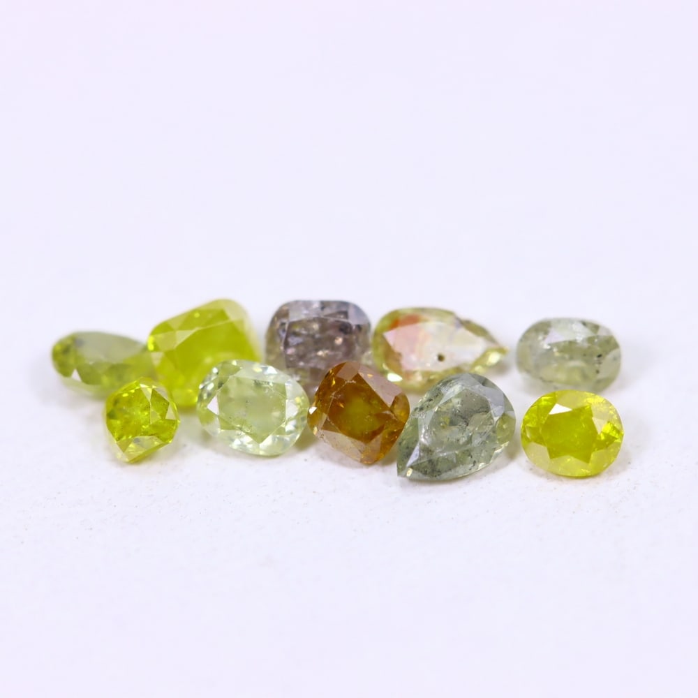 1.01ct 10pcs Unheated Fancy Diamond Lot - Natural Diamond, Loose Diamond (1 of 2)